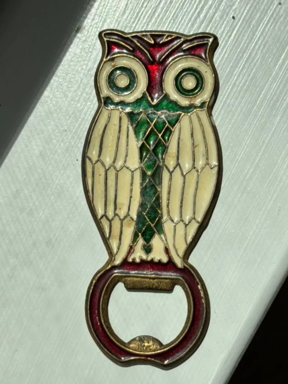Vintage Greece Bronze Owl Bottle Opener.